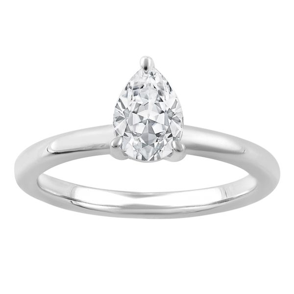 Pear Shape Diamond Solitaire Ring in White Gold Jeffrey Mann Fine Jewelers, Inc Toledo, OH