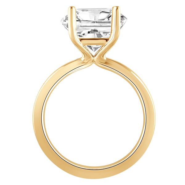 Princess Cut Diamond Solitaire Ring Set in Yellow Gold Image 2 Jeffrey Mann Fine Jewelers, Inc Toledo, OH