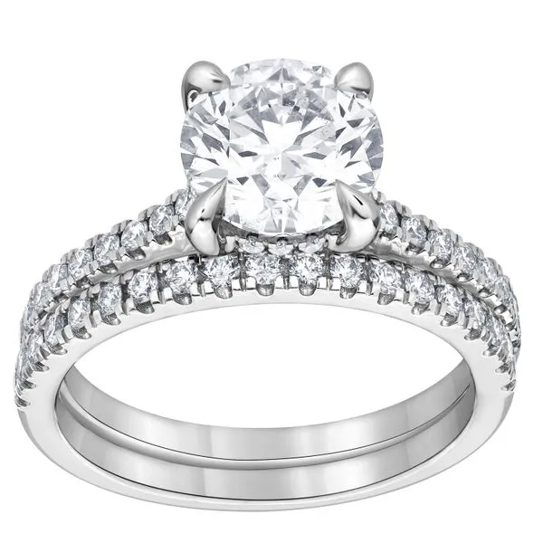 Round Brilliant Cut Diamond Bridal Set in Prong Diamond Mounting Jeffrey Mann Fine Jewelers, Inc Toledo, OH