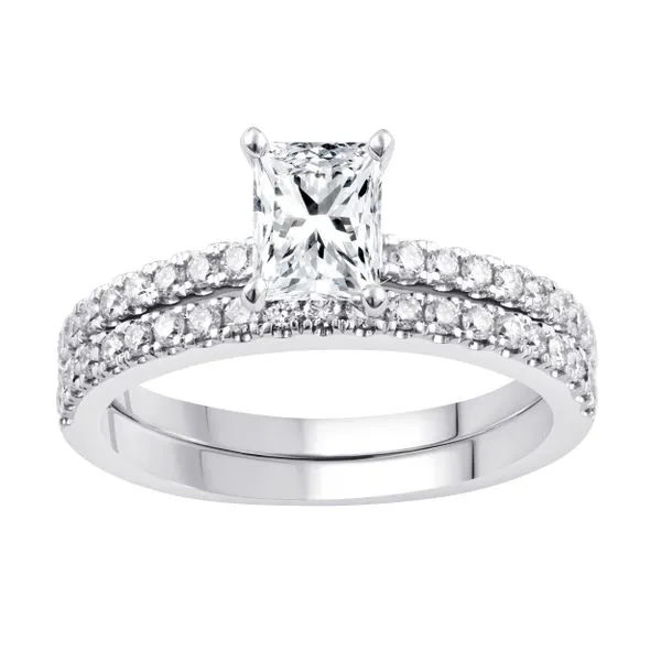 Emerald Cut Diamond Bridal Set Jeffrey Mann Fine Jewelers, Inc Toledo, OH