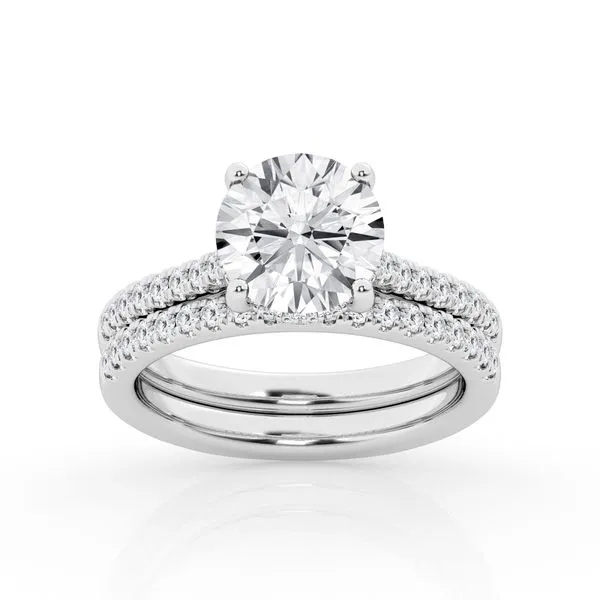 Round Brilliant Diamond Prong Bridal Set in White Gold Jeffrey Mann Fine Jewelers, Inc Toledo, OH