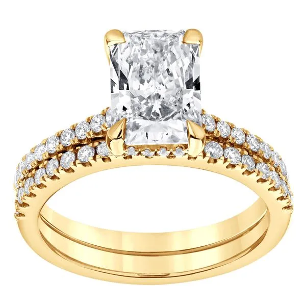 Radiant Hidden Halo Bridal Set Jeffrey Mann Fine Jewelers, Inc Toledo, OH