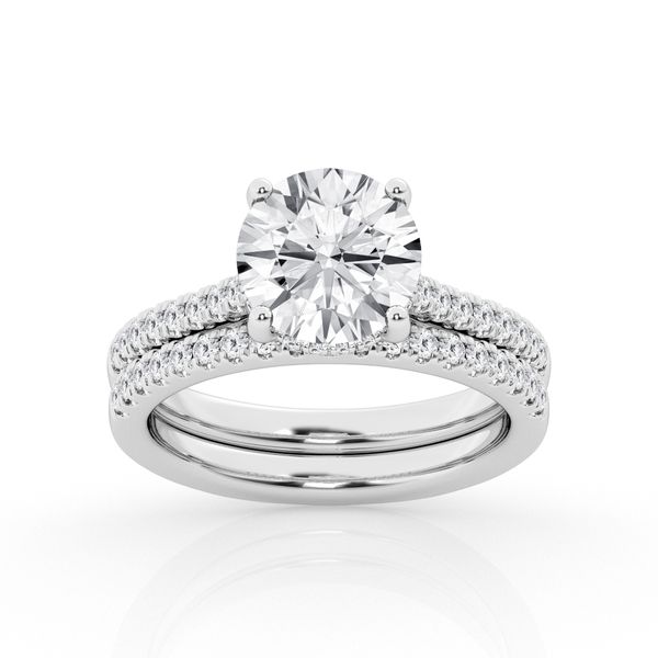 Hidden Halo Diamond Bridal Set in Yellow or White Gold Jeffrey Mann Fine Jewelers, Inc Toledo, OH