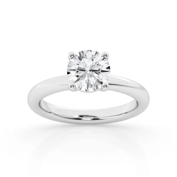 Round Brilliant Cut Diamond Solitaire Ring in White Gold Mounting Image 2 Jeffrey Mann Fine Jewelers, Inc Toledo, OH