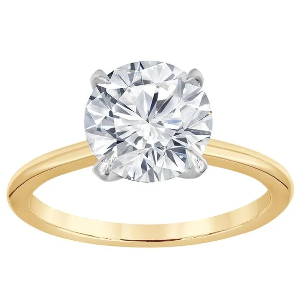 Round Brilliant Cut Diamond Solitaire Ring in Yellow Gold Mounting Jeffrey Mann Fine Jewelers, Inc Toledo, OH