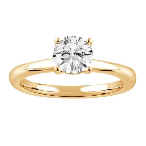 Round Brilliant Cut Diamond Solitaire Ring Set in Yellow Gold Jeffrey Mann Fine Jewelers, Inc Toledo, OH