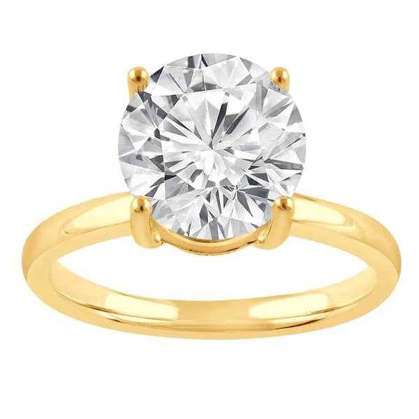 Round Brilliant Cut Diamond Solitaire Ring in Yellow Gold Jeffrey Mann Fine Jewelers, Inc Toledo, OH