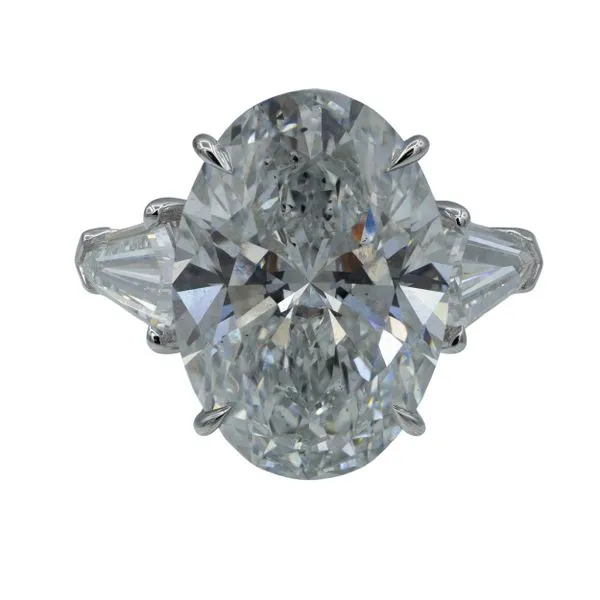 Oval and Shield Three Stone Diamond Ring Jeffrey Mann Fine Jewelers, Inc Toledo, OH