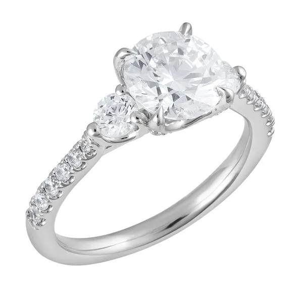 Round Brilliant Cut Three Stone Diamond Ring Jeffrey Mann Fine Jewelers, Inc Toledo, OH