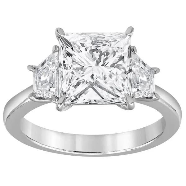 Radiant Cut Three Stone Diamond Ring Set in White Gold Jeffrey Mann Fine Jewelers, Inc Toledo, OH