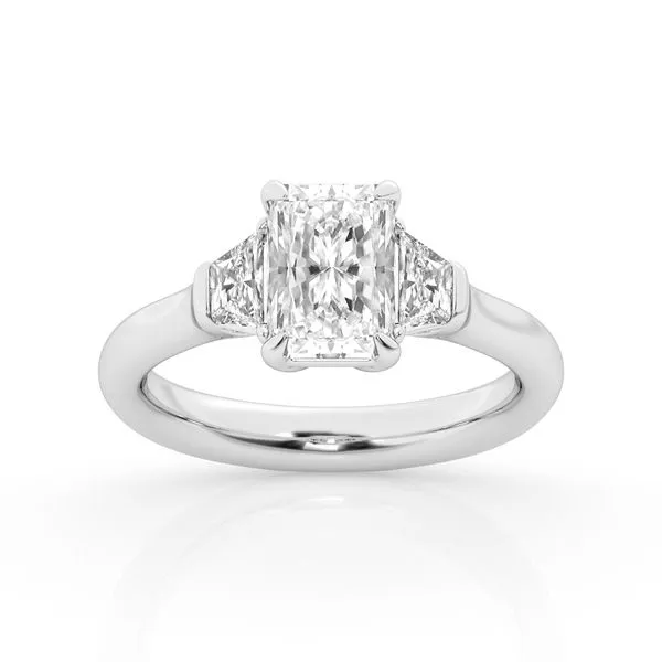 Radiant Cut Three Stone Diamond Ring Jeffrey Mann Fine Jewelers, Inc Toledo, OH
