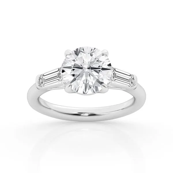 Round Brilliant Cut Three Stone Diamond Ring in White Gold Jeffrey Mann Fine Jewelers, Inc Toledo, OH