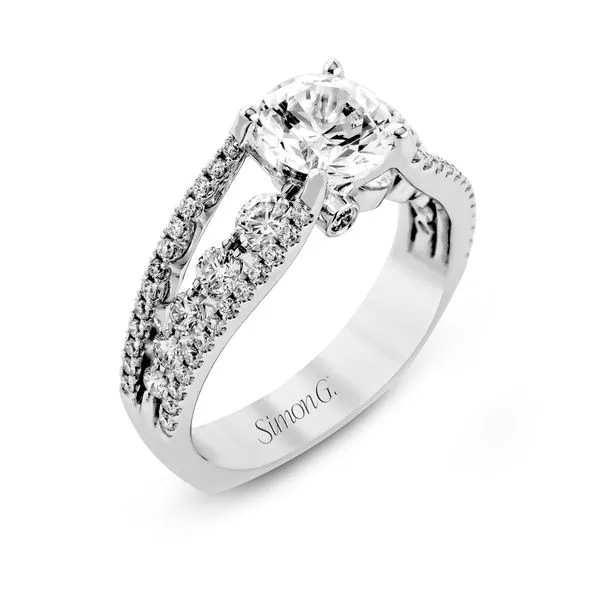 Round Cut Prong Set Graduated Diamond Semi Mount Ring Jeffrey Mann Fine Jewelers, Inc Toledo, OH