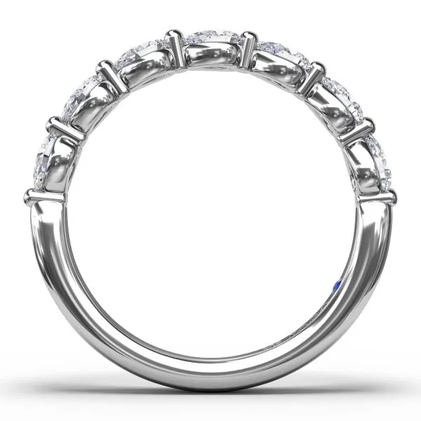 White Gold Seven Stone Pear Shape Diamond Band Image 3 Jeffrey Mann Fine Jewelers, Inc Toledo, OH