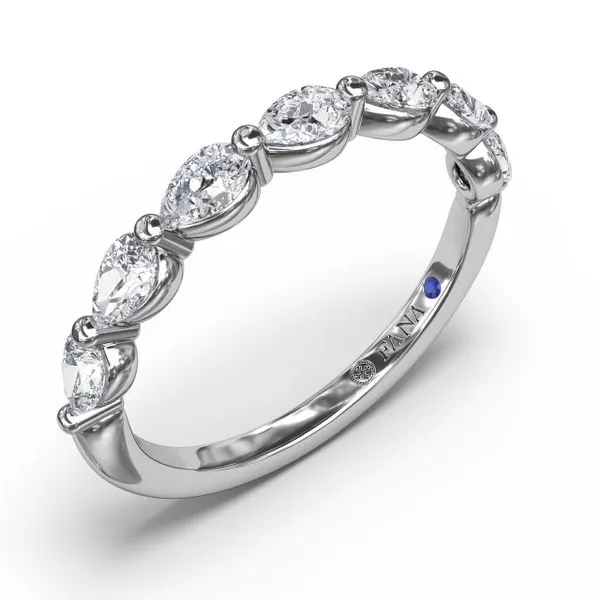 White Gold Seven Stone Pear Shape Diamond Band Jeffrey Mann Fine Jewelers, Inc Toledo, OH