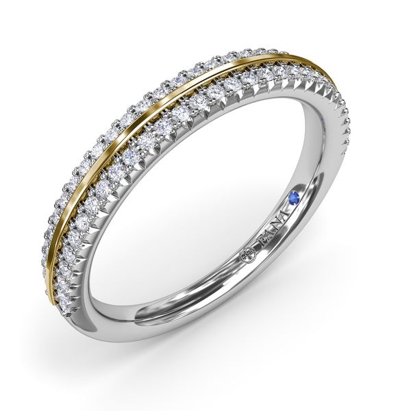 White Gold .33CT Three Row Diamond Thin Gold Band Jeffrey Mann Fine Jewelers, Inc Toledo, OH