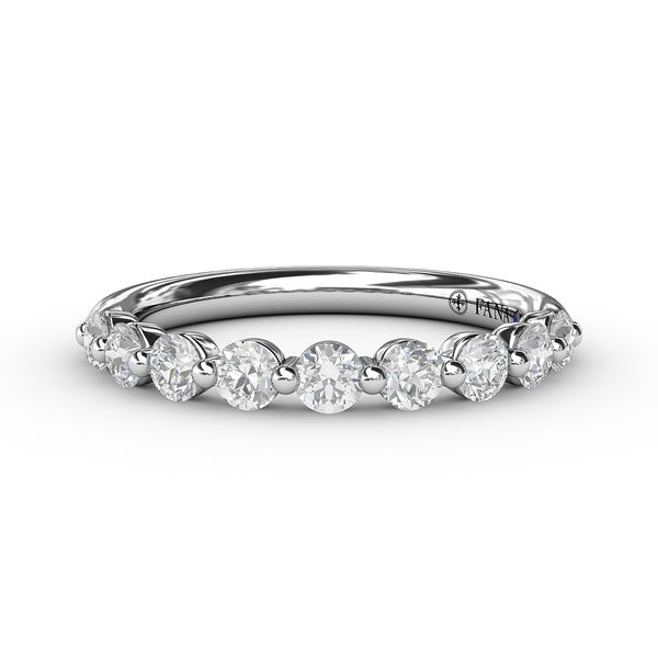 White Gold .63CT Shared Prong Diamond Band Jeffrey Mann Fine Jewelers, Inc Toledo, OH