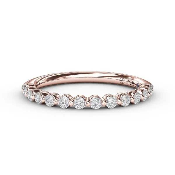 Rose Gold .28CT Prong Set Diamond Band Jeffrey Mann Fine Jewelers, Inc Toledo, OH