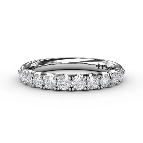 White Gold .66CT Prong Set Diamond Band Jeffrey Mann Fine Jewelers, Inc Toledo, OH