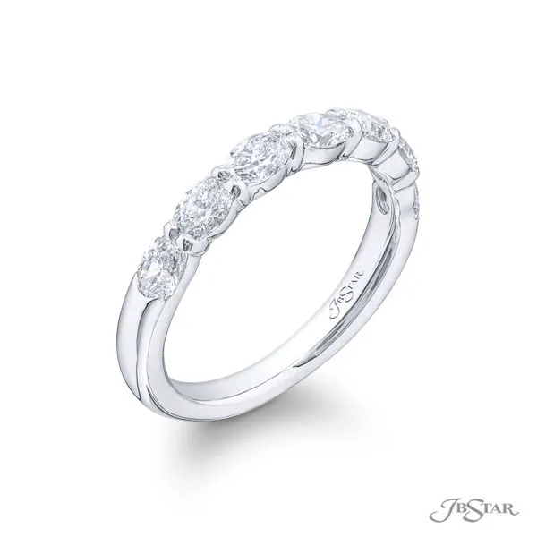 Seven Stone Shared Prong Oval Diamond Band Jeffrey Mann Fine Jewelers, Inc Toledo, OH