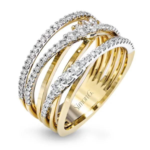 Six Row Criss Cross Diamond Fashion Ring Jeffrey Mann Fine Jewelers, Inc Toledo, OH