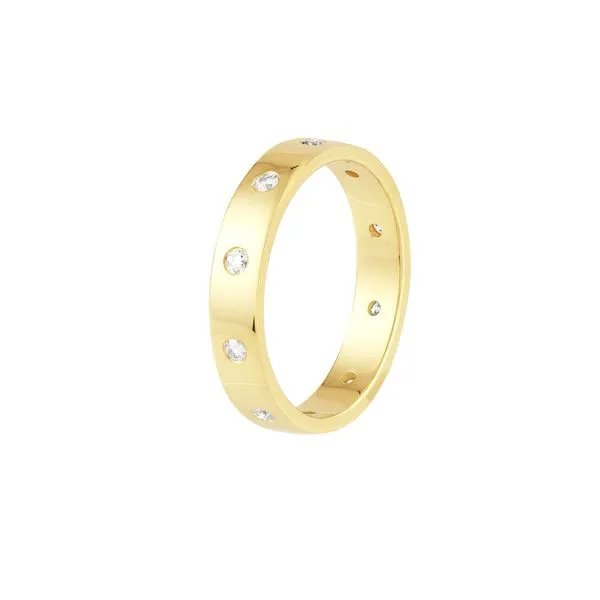 Bezel Set Diamond Eternity Band in Yellow Gold Image 3 Jeffrey Mann Fine Jewelers, Inc Toledo, OH