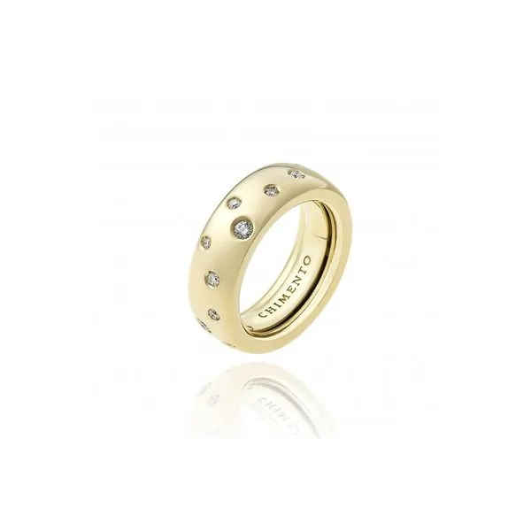 Brio Yellow Gold Scatter Diamond Eternity Band Jeffrey Mann Fine Jewelers, Inc Toledo, OH