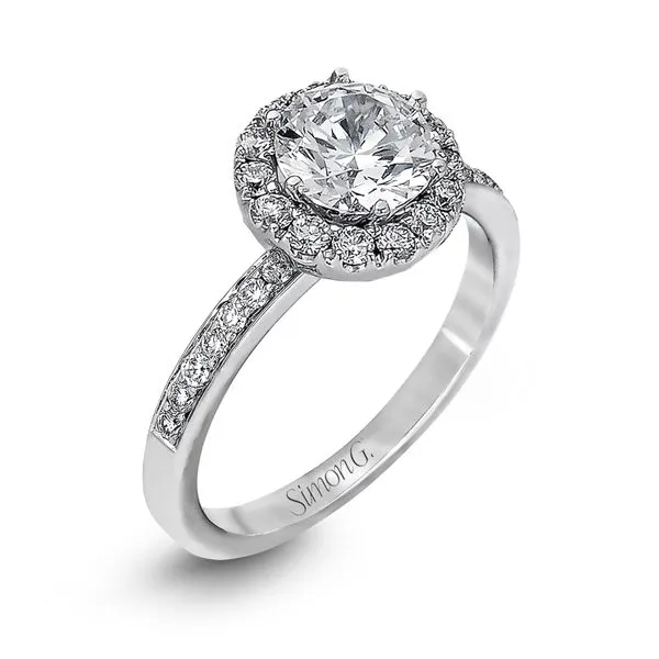 Diamond Halo Semi Mount Platinum Ring Jeffrey Mann Fine Jewelers, Inc Toledo, OH