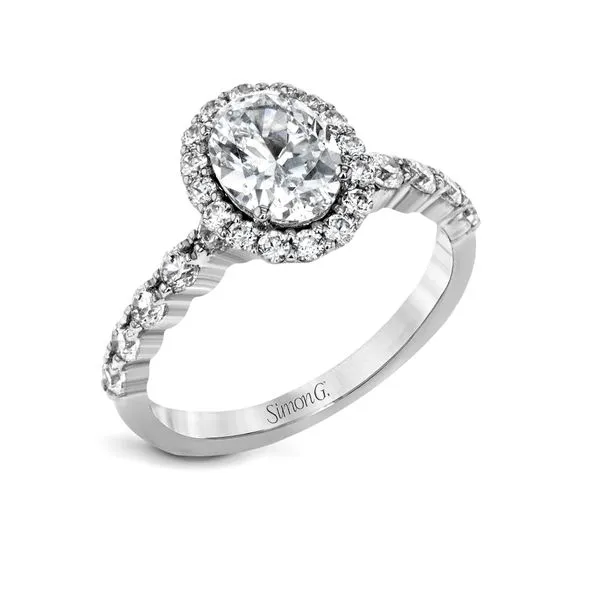 Prong Set Oval Halo Diamond Semi Mount Ring Jeffrey Mann Fine Jewelers, Inc Toledo, OH