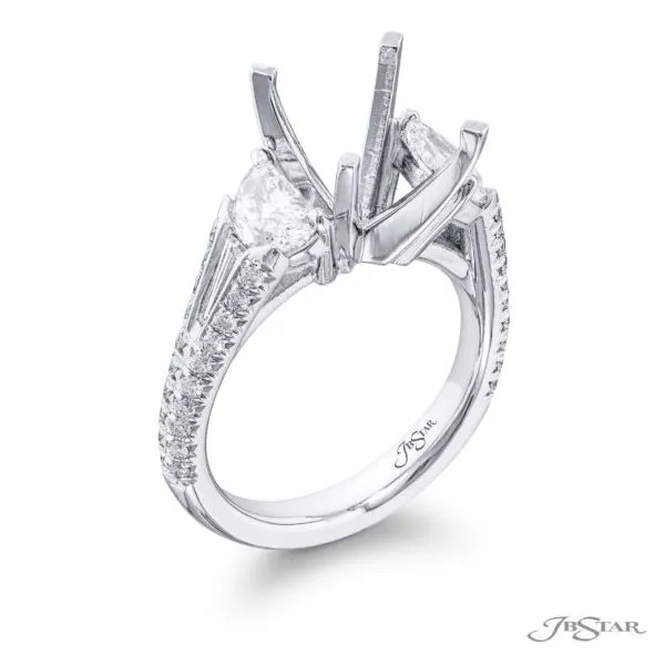 Half Moon and Round Diamond Semi Mount Jeffrey Mann Fine Jewelers, Inc Toledo, OH