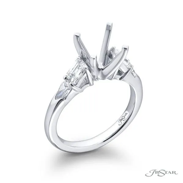 Emerald and Shield Diamond Semi Mount Jeffrey Mann Fine Jewelers, Inc Toledo, OH