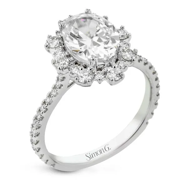Round Halo Diamond Semi Mount Ring Jeffrey Mann Fine Jewelers, Inc Toledo, OH