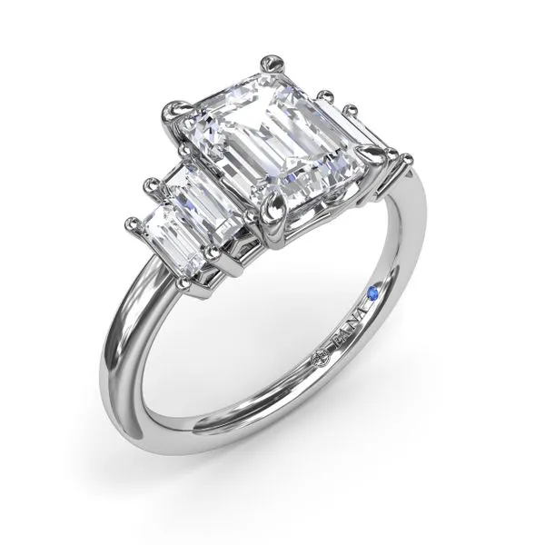 White Gold .52CTTW Emerald Cut Two Step Semi Mounting Jeffrey Mann Fine Jewelers, Inc Toledo, OH