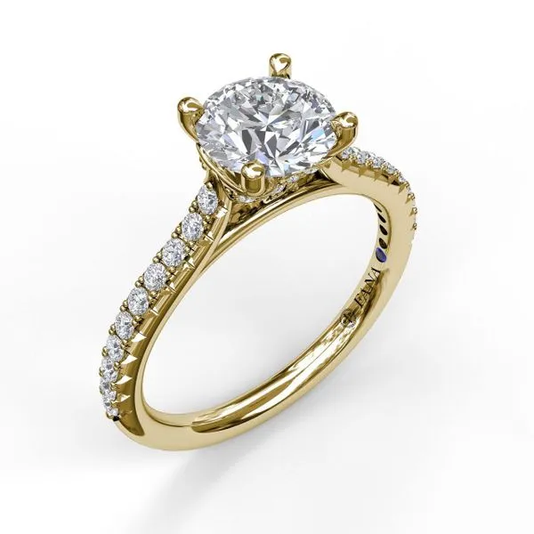 Yellow Gold .30CTTW Straight Line Prong Set Semi Mounting Jeffrey Mann Fine Jewelers, Inc Toledo, OH