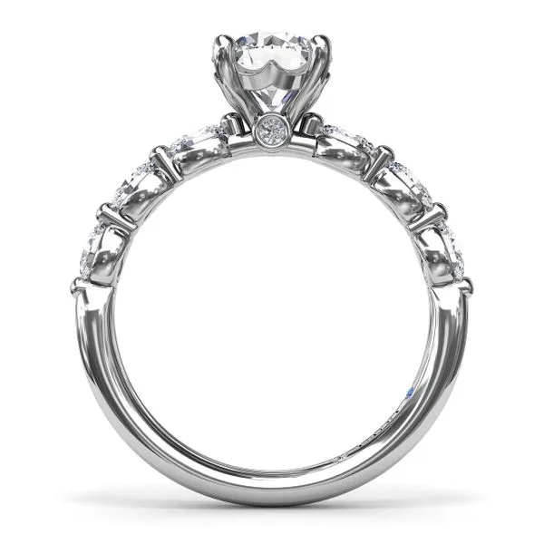 White Gold Shared Prong .95CT Marquise Diamond Semi Mounting Image 3 Jeffrey Mann Fine Jewelers, Inc Toledo, OH