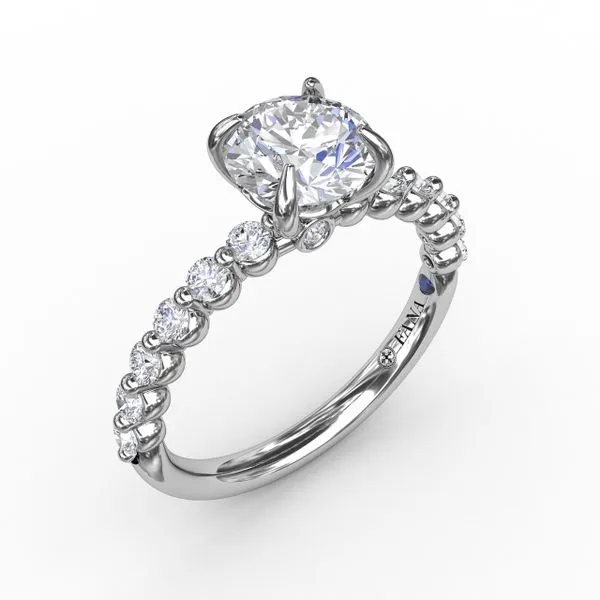 White Gold .44CT Shared Prong Round Diamond Semi Mounting Jeffrey Mann Fine Jewelers, Inc Toledo, OH