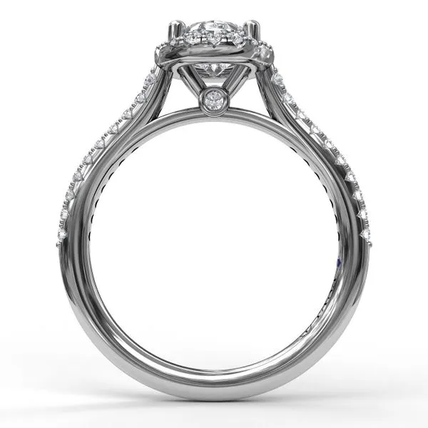 White Gold .32CT Oval Halo Diamond Semi Mounting Image 3 Jeffrey Mann Fine Jewelers, Inc Toledo, OH