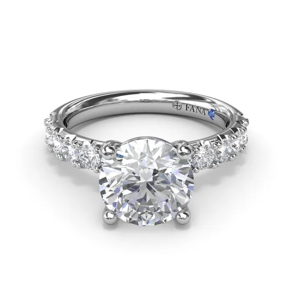 White Gold .70CT Straight Line Prong Set Diamond Semi Mounting Image 2 Jeffrey Mann Fine Jewelers, Inc Toledo, OH