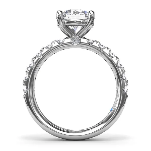 White Gold .70CT Straight Line Prong Set Diamond Semi Mounting Image 3 Jeffrey Mann Fine Jewelers, Inc Toledo, OH