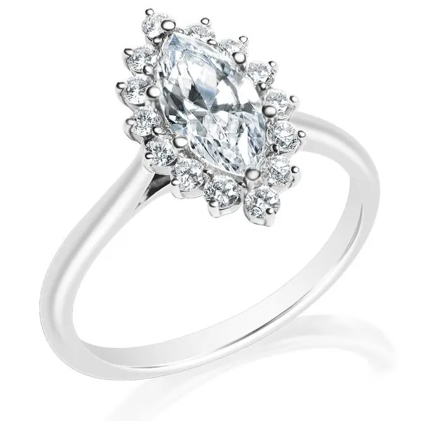 Marquise Halo Diamond Semi Mounting in White Gold Jeffrey Mann Fine Jewelers, Inc Toledo, OH