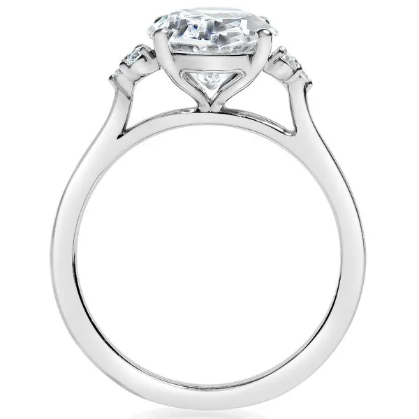 Three Stone Oval Accent Diamond Ring in White Gold Image 3 Jeffrey Mann Fine Jewelers, Inc Toledo, OH