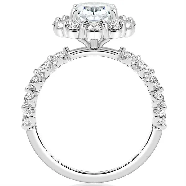 Oval Halo Diamond Mounting in White Gold Image 2 Jeffrey Mann Fine Jewelers, Inc Toledo, OH