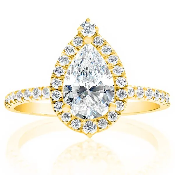 Pear Shape Diamond Halo Mounting Image 2 Jeffrey Mann Fine Jewelers, Inc Toledo, OH