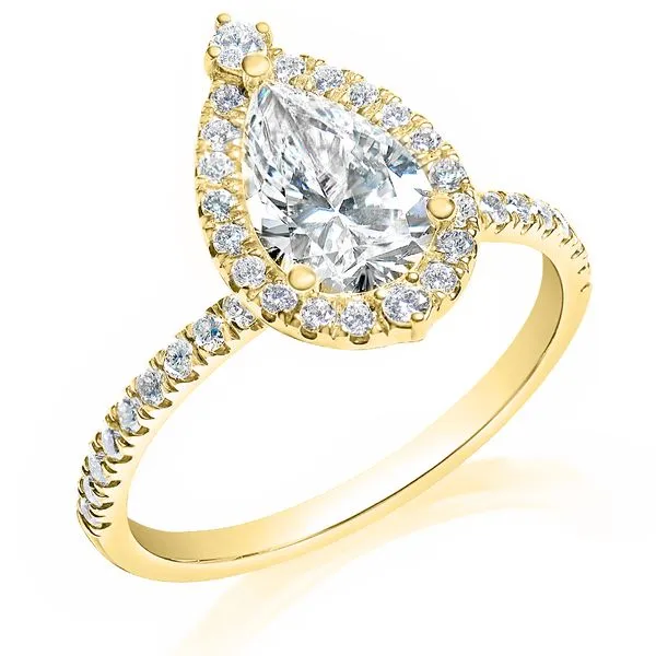 Pear Shape Diamond Halo Mounting Jeffrey Mann Fine Jewelers, Inc Toledo, OH