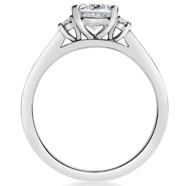 Three Stone Oval Diamond Mounting in White Gold Image 3 Jeffrey Mann Fine Jewelers, Inc Toledo, OH