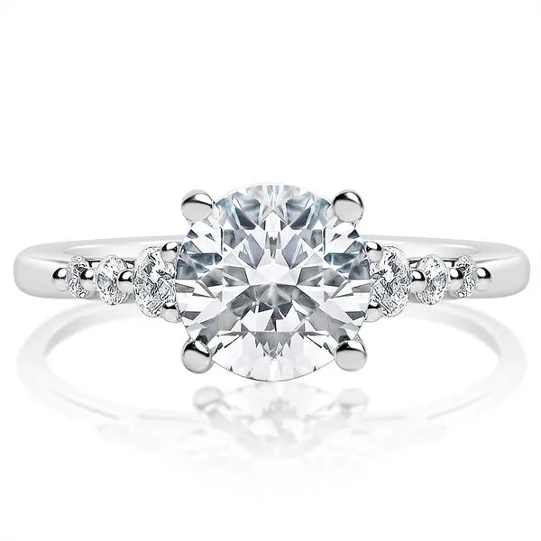 Six Stone Round Graduated Diamond Semi Mounting in White Gold Image 2 Jeffrey Mann Fine Jewelers, Inc Toledo, OH