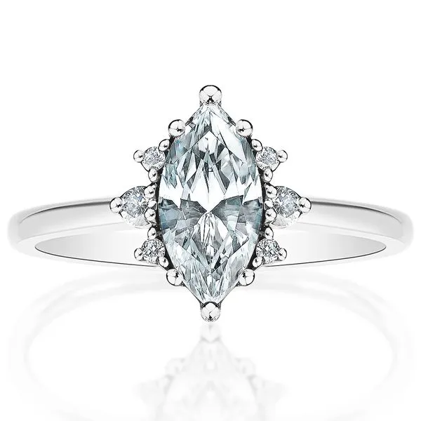 Six Stone Round Diamond Accent Mounting in White Gold Image 2 Jeffrey Mann Fine Jewelers, Inc Toledo, OH