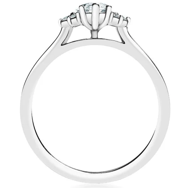Six Stone Round Diamond Accent Mounting in White Gold Image 3 Jeffrey Mann Fine Jewelers, Inc Toledo, OH