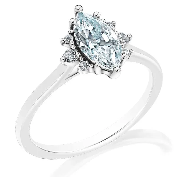 Six Stone Round Diamond Accent Mounting in White Gold Jeffrey Mann Fine Jewelers, Inc Toledo, OH