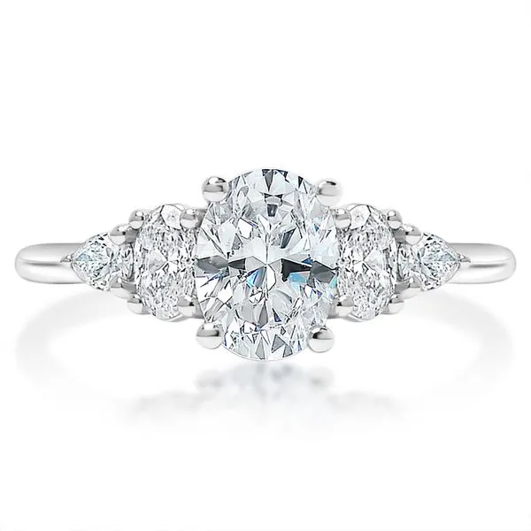 Oval and Pear Shape Diamond Semi Mounting in White Gold Image 2 Jeffrey Mann Fine Jewelers, Inc Toledo, OH